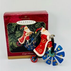 Hallmark Ornament 1999 Kringle's Whirligig Santa Bike